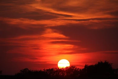 RED SUNDOWN WALLPAPER   (