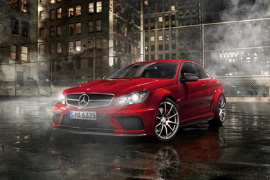 Mercedes benz c63 amg night street parking hd wallpapers ...