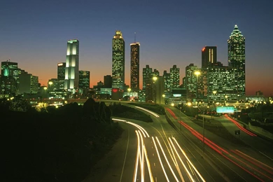 Buildings & City: Night Skyline Atlanta Georgia, Picture Nr. 20601