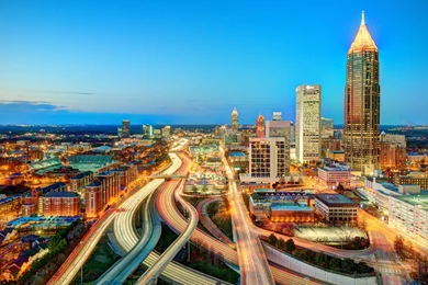 Wallpapers Atlanta, Ga, Roads, Lights, Sky Wallpapers City   Download