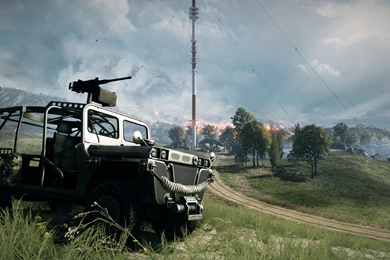 Download 1600x900 BF 3 SUV With A Gun Wallpapers