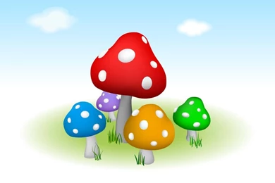 Wallpapers Vector Images View Full Size More Cartoon Mushrooms ...