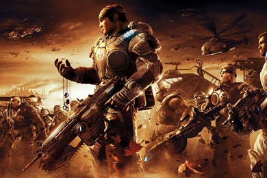 Dominic Santiago With A Gun In Gears Of War 3 Desktop Wallpapers 23350
