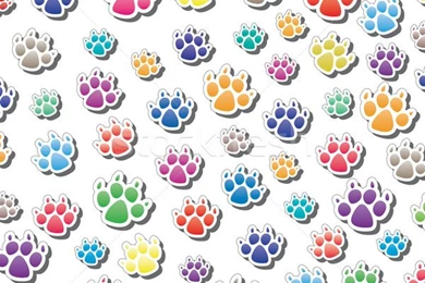 Vector Backgrounds Of Dog's Foot Prints Vector Illustration ...