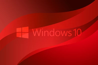 Windows 10 Transparent Logo On Red Waves Wallpapers   Computer ...