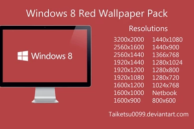 Windows 8 Red Wallpapers Pack By Taiketsu0099 By Taiketsu0099 On ...