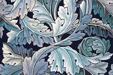 ACANTHUS Wallpapers Midnight / Ochre
