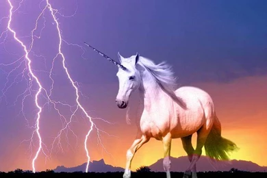 UNICORN LIGHTNING WALLPAPER   (