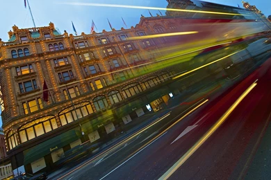 1600x900 London Traffic Light Trail Wallpapers