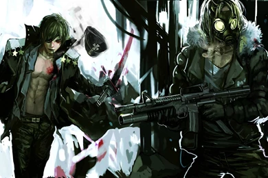 Anarchist Anime Guys, Man, Anarchy, Gun, Gas Mask, 1920x1080 HD ...