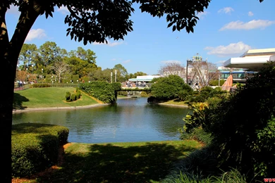 Tomorrowland: View Of Waterway Between Magic Kingdom Hub And ...