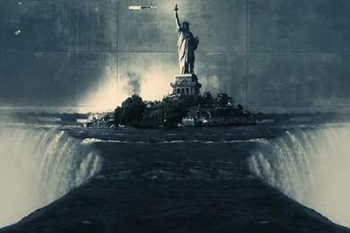 Statue Of Liberty Waterfall Wallpapers