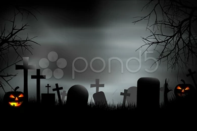 Halloween Graveyard Backgrounds Loop. Stock Footage   YouTube