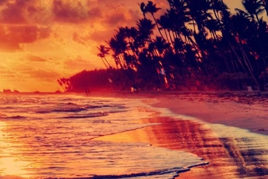 Sunset Beach iPhone 5s Wallpapers Download