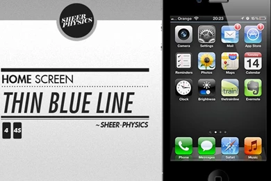 DeviantArt: More Like iPhone 4S Home Screen Wallpapers   Thin Blue ...