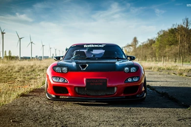 Front View Of A Dorimuro's Garage Mazda RX 7 Wallpapers   Car ...