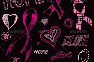 Breast Cancer Pink Ribbon Black Backgrounds Breast Cancer Awareness ...