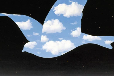 RENE MAGRITTE THE KISS WALLPAPER   (