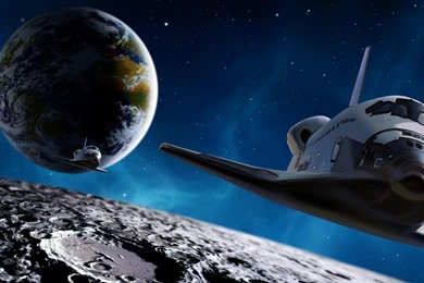 Spaces Shuttle From Earth The Moon Wallpapers (page 3) Pics About ...