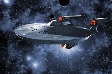 USS Enterprise NCC 1701 Flying In The Universe In Star Trek ...