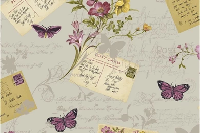 Arthouse Sophie Conran Postcards Home Floral Butterfly Wallpapers