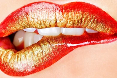 1920x1080 Red Gold Lips Wallpapers
