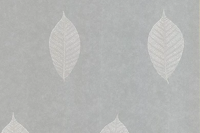 58 54460 Light Grey Leaf   Malabar   Kenneth James Wallpapers
