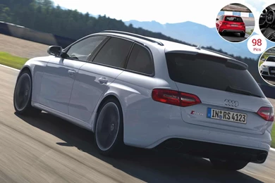 2013 Audi RS4 Avant White   Rear