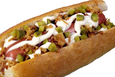 Download Wallpapers 2560x1440 Hot Dog, Sausage, Biscuit, Gravy Mac ...