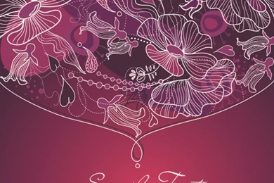 Hand Drawn Purple Floral Backgrounds Vector 05   Vector Backgrounds ...