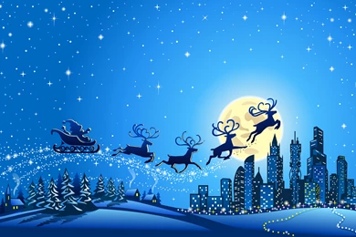 Blue_christmas_holidays_fantasy_snow_moon_hd wallpaper 1589201 ...