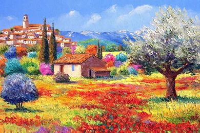 France Country Landscape   Jean Marc Janiaczyk Landscape Painting ...