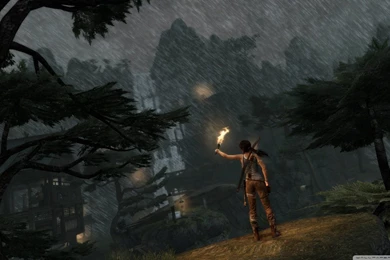 Lara Croft In The Rain (Tomb Raider 2013) HD Desktop Wallpapers ...