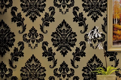 Online Buy Wholesale Velvet Flock Wallpapers From China Velvet ...