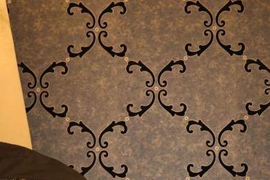 Trellis Scroll Flocked Wallpapers Crystallised By Kandola ...