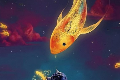 Art Fantasy Goldfish Kitten Mobile Wallpapers   Mobiles Wall