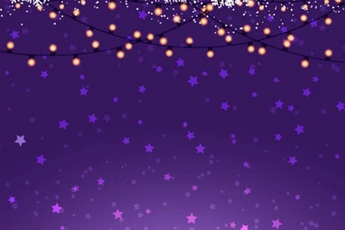 Christmas Lights On A Purple Backgrounds Vector