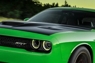 Download Wallpapers 640x960 2015, Dodge, Challenger, Green, Side ...