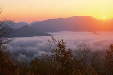 Sunrise Mountains Forests Memorial Joyce North Carolina Wallpapers ...