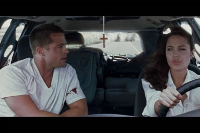 Brad Pitt The Smiths On The Car Wallpapers   Brad Pitt Wallpapers