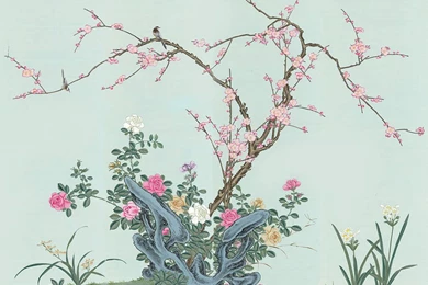 Rose And Plum Blossom Chinoiserie Wallpapers By Peacock And Piano ...