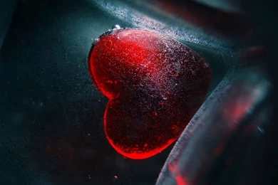 Red Heart Underwater