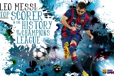 Messi: Top Scorer In Champions League   Wallpapers