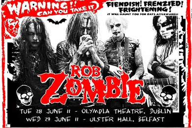 ROB ZOMBIE Industrial Metal Heavy White zombie Rob Zombie White ...