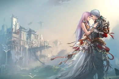 Anime Boy Girl Love Castle HD Wallpapers