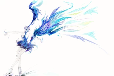 Girl Dress Wings Blue Dress Ice Skates Wings Sport Girl Beautiful ...