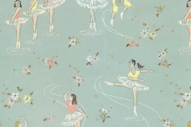Ice Skating Ballet Custom Vintage Retro Wallpaper: 146 ...