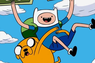 Download Wallpapers 640x960 Adventure Time With Finn And Jake, Sky ...