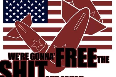 American Flag Usa Bombs Freedom Political Satire Wallpapers ...