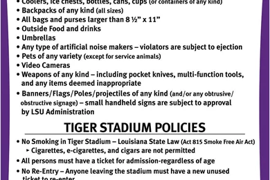 Tiger Stadium In Stadium Policies LSUsports.net The Official ...